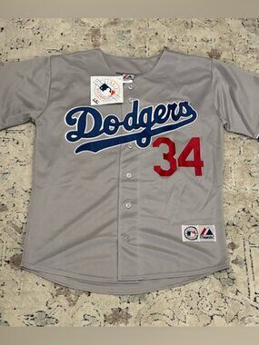 Majestic Authentic LA Dodgers Fernando Valenzuela #34 MLB Jersey